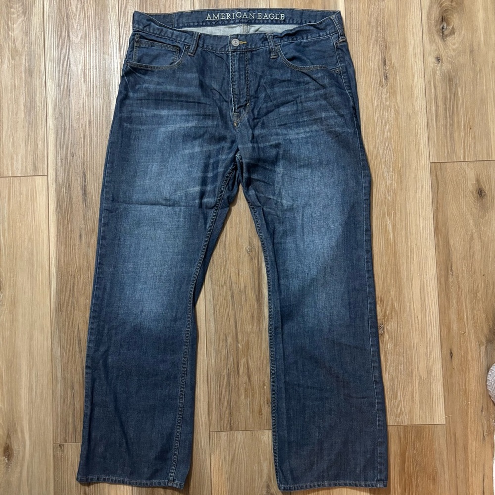 American Eagle Jeans Men's Relaxed Fit Blue Denim 38x32 Cotton